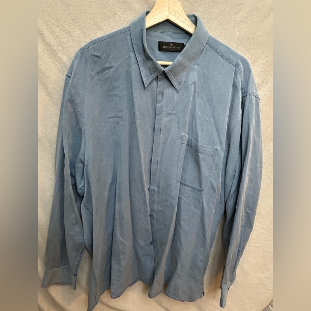 Bugatchi Light Blue Casual Button Down Shirt